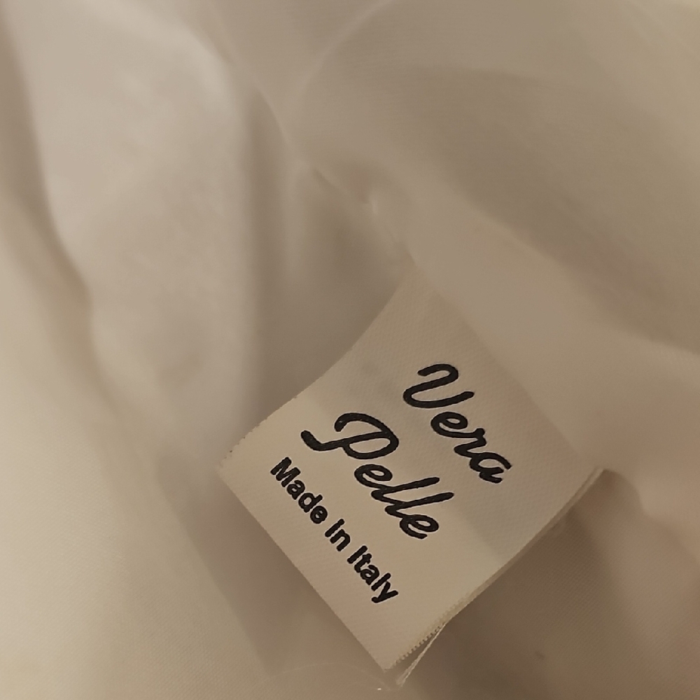 Women's White Italian Leather Jacket - Picture 15 of 17